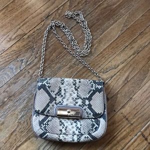 Snake skin coach cross body